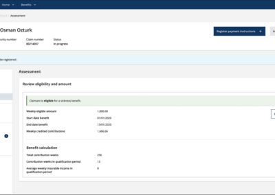 MBS - Backoffice - Assessment page